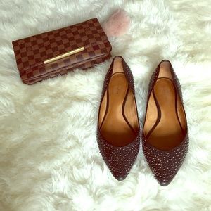 Coach Rory Studded Flats in Black - 8.5